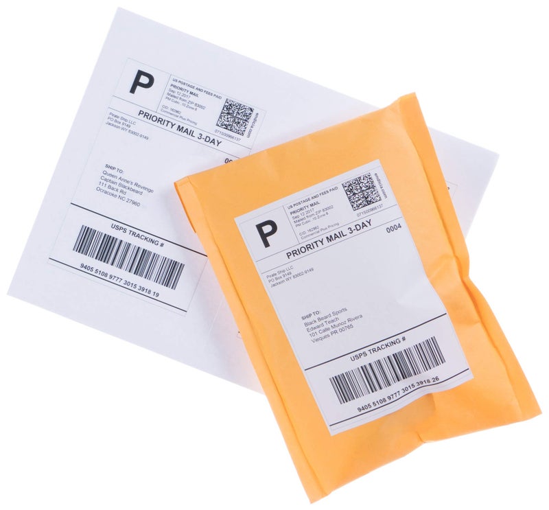RBHK 8.5" x 5.5" Half Sheet Self Adhesive Shipping Labels for Laser or Inkjet Printer (200 Labels) - Image 1